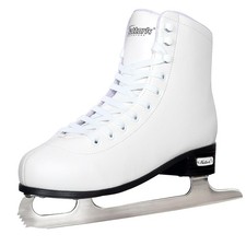 White Figure Skates Excellence Stainless Steel Blades Ice Figure Skating with...