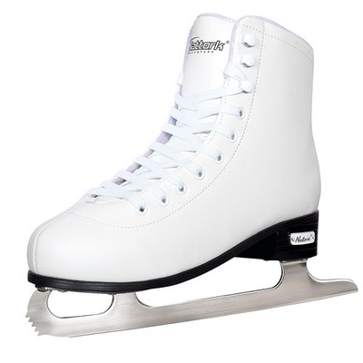 White Figure Skates Excellence Stainless Steel Blades Ice Figure Skating with...