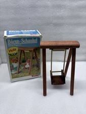 SIMBA BäRENWALD Bären-Schaukel Holz Schaukeltier Braun 20cm