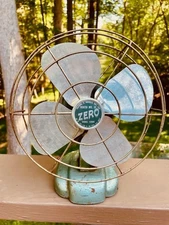 Vintage 1950's Mid Century Zero model 1250R Bersted Electric Kitchen Desk Fan