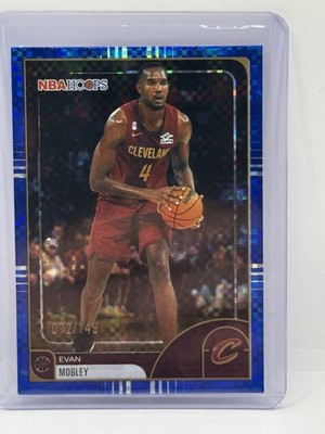 2025-26 Hoops Blue Light Burst Evan Mobley /149 Cleveland Cavaliers #28