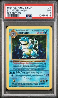 1999 Pokemon Game Blastoise Holo #2 NM PSA 7 1st Edition