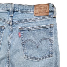 Levi Strauss Co Wedgie Straight Jeans Light Wash Distressed Women Size 27/28