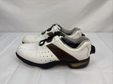Foot Joy Reel Fit Tech Dial Lace Soft Spike Brown White Golf Shoes 9.5M 53832