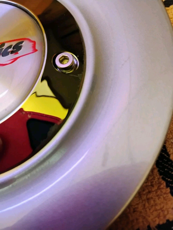 x1 New Team Dynamics 6-1/16" OD Part #LG63A And #LG63B Silver Wheel Center Cap.  - Image 4 of 4