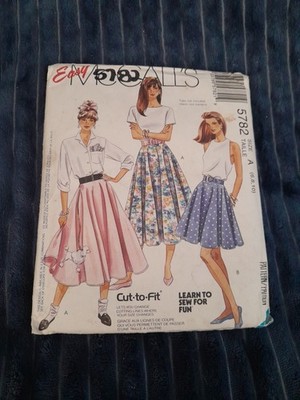 Vtg Easy McCall's #5782 Misses Sewing Pattern Poodle Skirt 2 Lengths Sizes 6-10