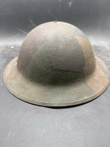 WWI ORIGINAL US M1917 BRODIE HELMET Camo Camouflage Paint AEF ZA209