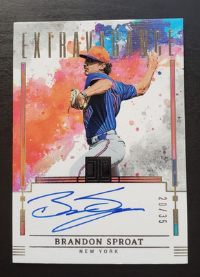 2025 Impeccable Brandon Sproat Extravagance Auto 20/35 #EA-BS New York Mets