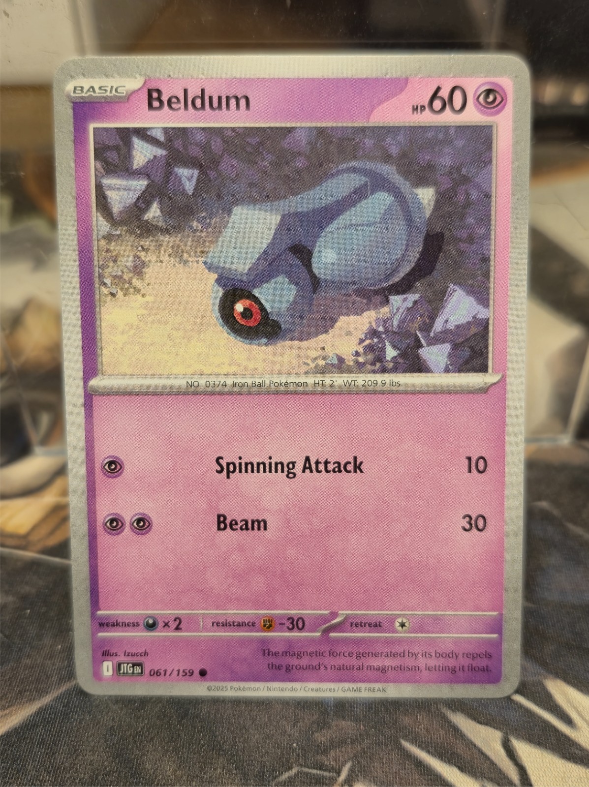 Pokemon TCG Beldum NM Common 061/159 Journey Together Card Scarlet Violet