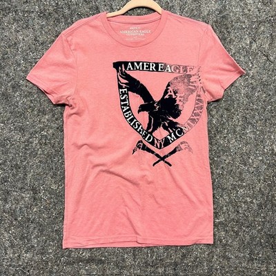 American Eagle Outfitters T- Shirt Women S Pink Athletic Fit Streetwear Ladies 