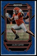 2023 Panini Prizm Draft Picks #163 Jalen Carter Prizms Blue Wave #/249