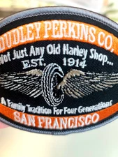 Dudley Perkins Co San Francisco Harley Davidson Patch Emblem Costom Wing Wheel