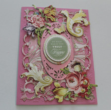 ANNA GRIFFIN LIKE 3D "Do What Truly Makes You Happy" Card Handmade New