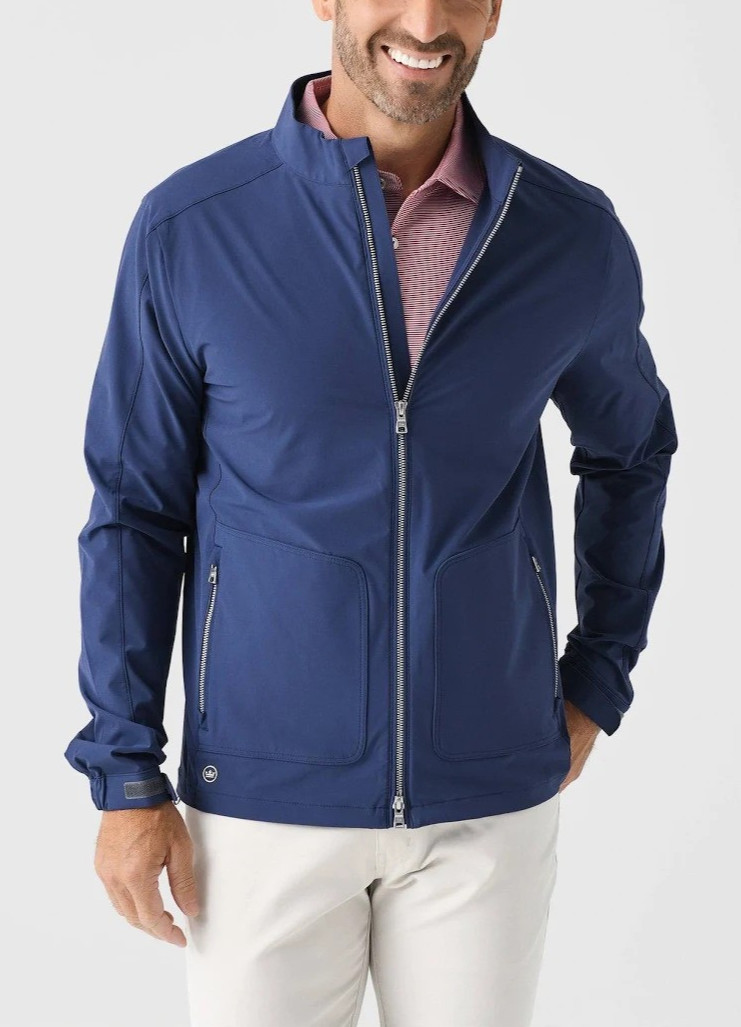 PETER MILLAR Crown Crafted Contour Full-Zip Performance Jacket Blue Sz 2XL 275 27490₽