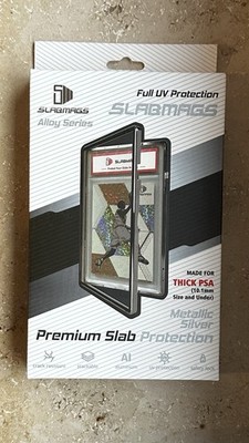 Slabmags Slab Protection Thick PSA Grading Metallic Silver Premium Karten