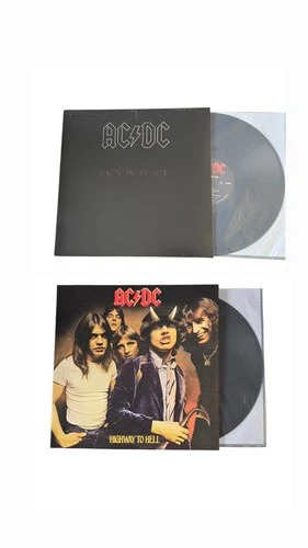 AC/DC Vinyl Lot Back In Black & Highway To Hell LP Record Columbia Reissue