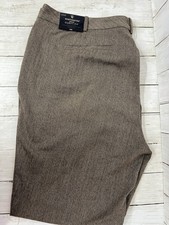 Worthington Woman Curvy Fit 22W Wide Leg Career Dress Pants Trousers Brown NWT