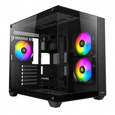 ANTEC CX800 Gaming PC Case Black Mid ATX Tower 3 x 120MM ARGB Fans Glass Panels