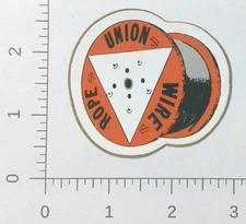 Vintage Union Wire Rope WireCo Kansas City Missouri Advertising Sticker Decal