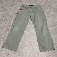 Riggs Work Wear Wrangler Ripstop Fabric Men's Cargo Pants Gray 34x30