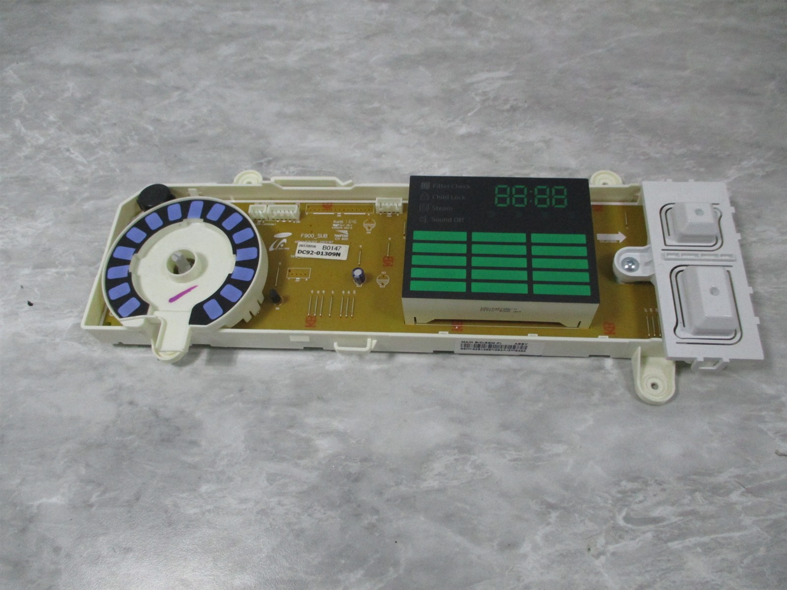 Samsung Dryer Control Board Part # Dc92-01309N