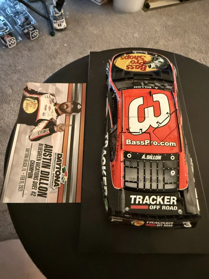 Austin Dillon 2021 Lionel #3 Bass Pro Shops Daytona Duel #2 Raced Winner 1/24 - Image 2 of 4