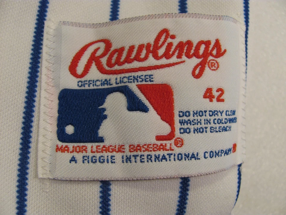 Milwaukee Brewers Baseball Jersey Mens L 42 80s Pinstriped White Rawlings USA - Image 3 of 4