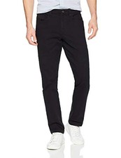 AMAZON ESSENTIALS MEN'S SLIM-FIT TWILL CHINO PANTS 30WX32L - BLACK