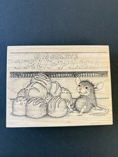 House Mouse Stampa Rosa Chocolate Truffles Chocolates 1997 Rubber Stamp HM208