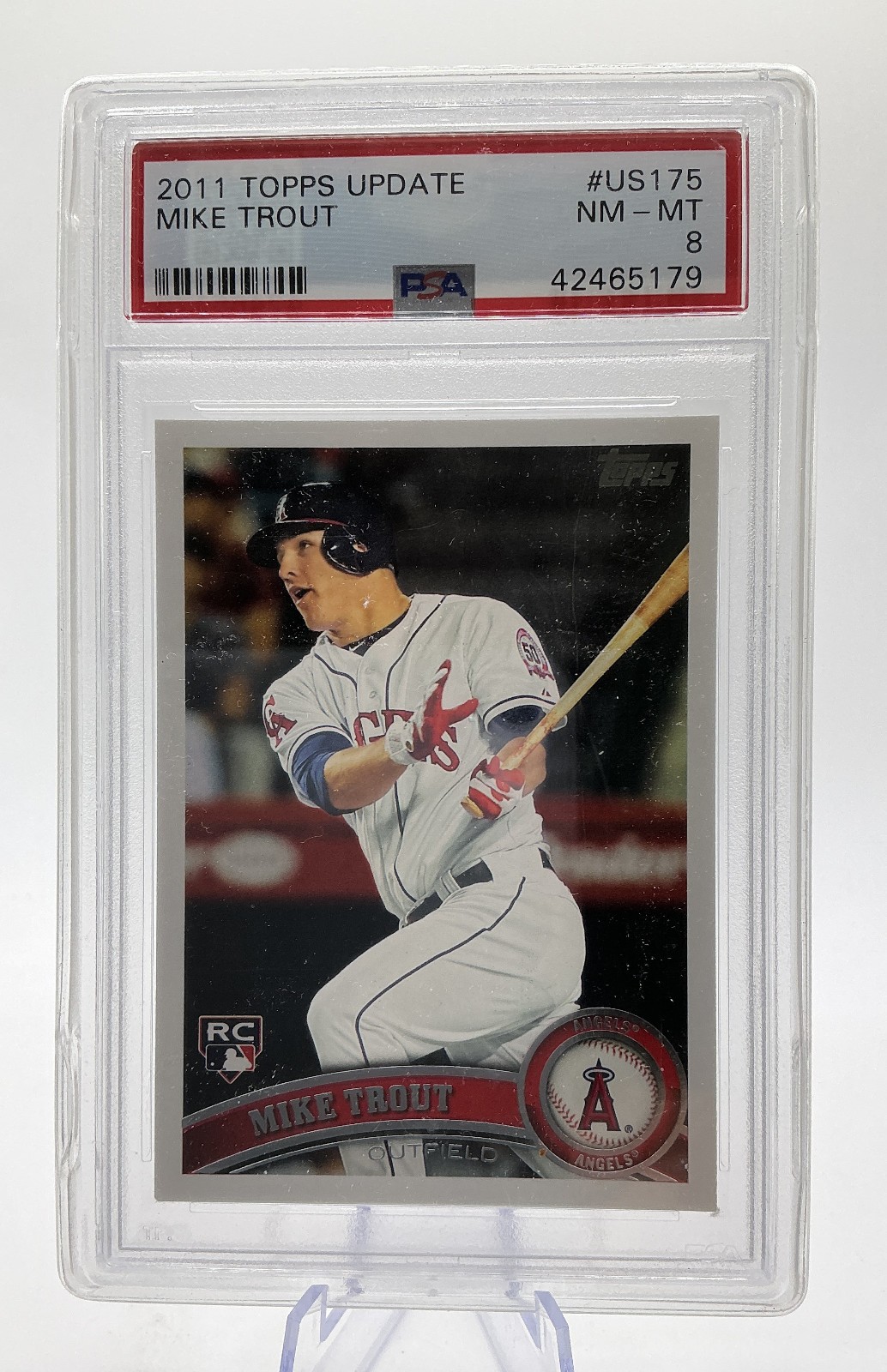 2011 Topps Update Series Mike Trout US175 PSA 8 NM-MT Near Mint Rookie RC Angels