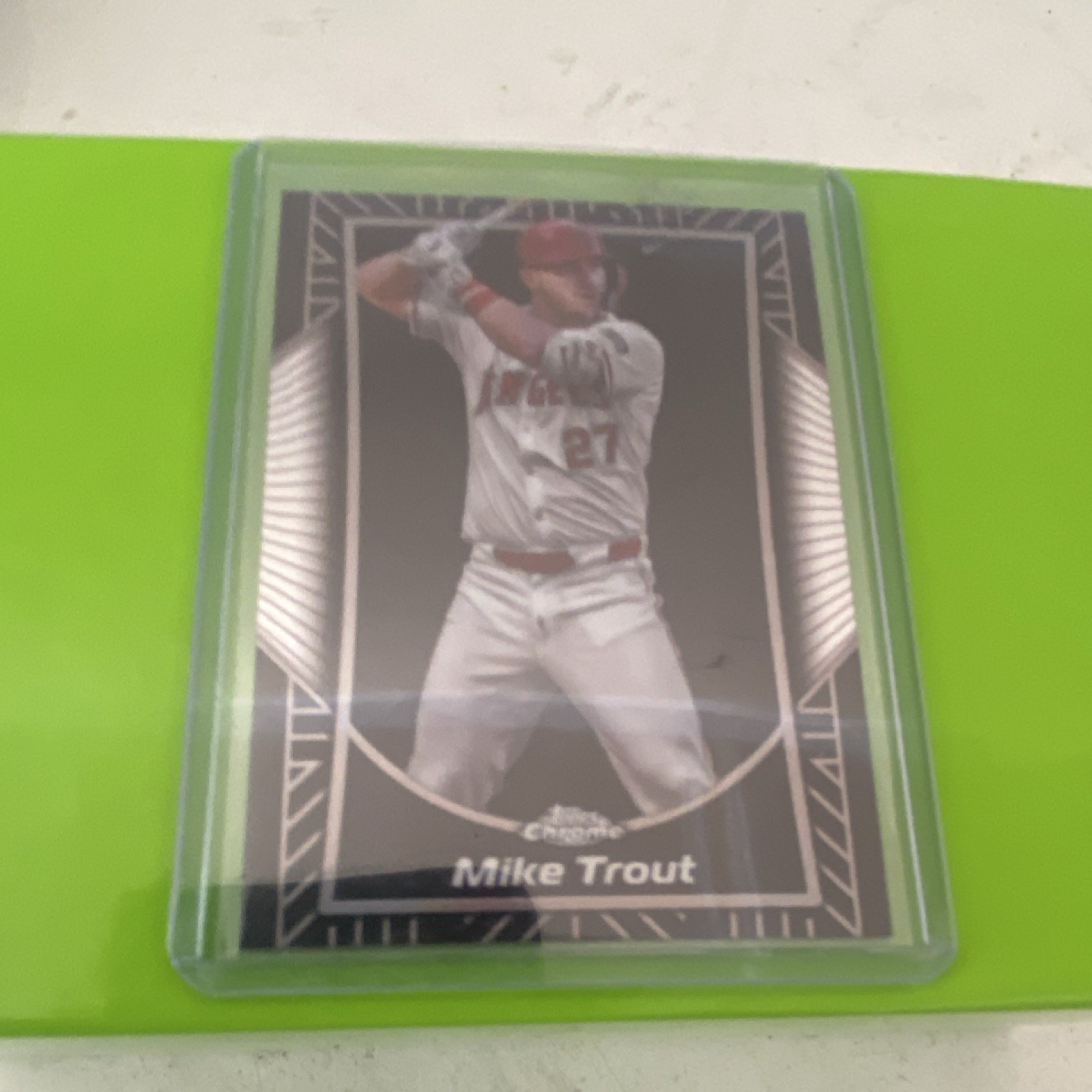 Topps 2025 Chrome Shadow Etch Insert Mike Trout SE-7 Angels MLB Baseball Card