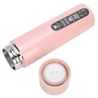 (Pink)Smart Water Bottle Touch Temperature Display Timed Reminder Vacuum SL