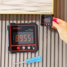 Digital Angle Gauge Angle Finder Data Locking Absolute Measurement Portable