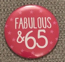 ‘Fabulous & 65’ Birthday Badge