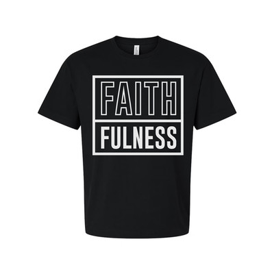Christian Faithfulness Graphic T Shirt For Unisex Adults With Bold Boxed Design