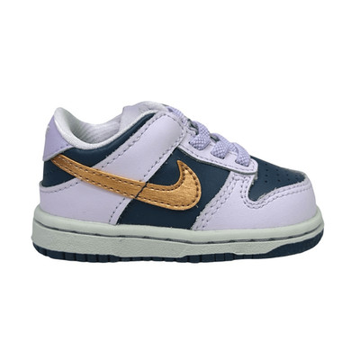 Nike Dunk Low SE (Toddler) Thunder Blue / Metallic Copper Sz 4C Unisex Sneakers