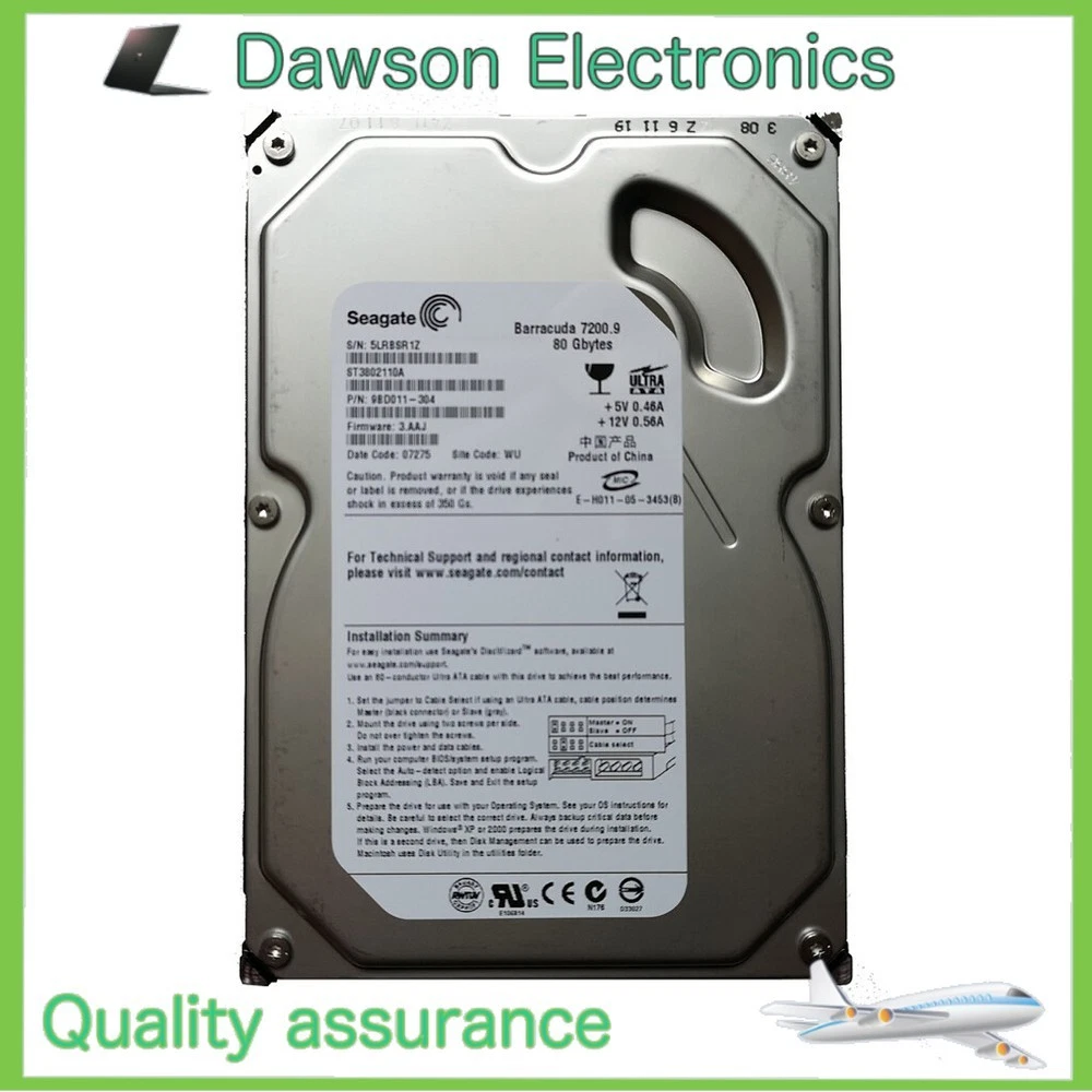 Seagate PATA/IDE/EIDE Internal 7200 RPM Rotation Speed 80 GB