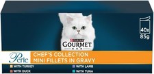 GOURMET Perle Chef’s Collection Adult Wet Cat Food in Gravy 40 x 85g Pouches New 8.63 per kilo