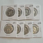 Washington Quarter Silver Lot 1934, 1952D, 1962D, 1963, 1964, 1964D Set of 8