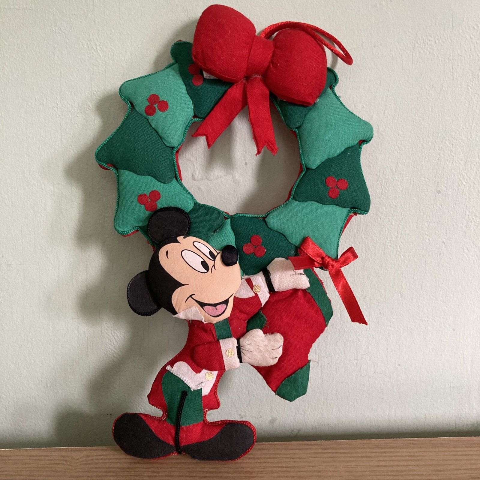 Mickey Mouse hanging wreath Christmas decoration - Disney - vintage 