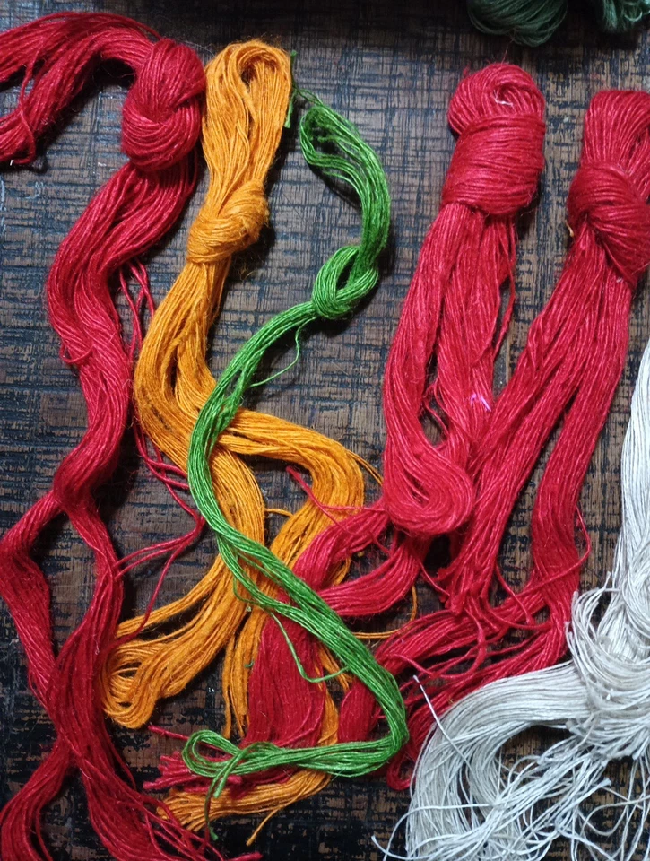 Sweden Vintage Natural Linen Flax Thread 8 Bundles - Image 4 of 4