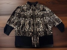 Alberto Makali Zip-Front 100 Silk Jacket Statement Date Night Sz L