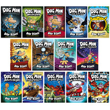 Dog Man Books 1-14 Collection Set Dav Pilkey- NEW (Free P+P) Genuine UK Editions