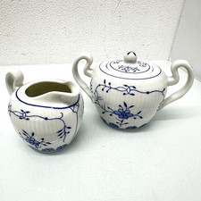 AW August Warnecke Friesisch Blau Milchkännchen und Zuckerdose