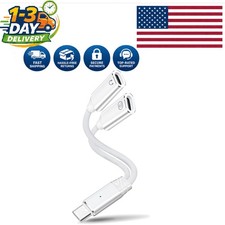 USB-C Headphone and Charging Adapter PD 100W Quick Charge - White