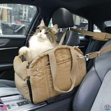 Dog Purse Carrier  Cat Car Seat, Booster Seat for Pets Under 11lbs, Khaki