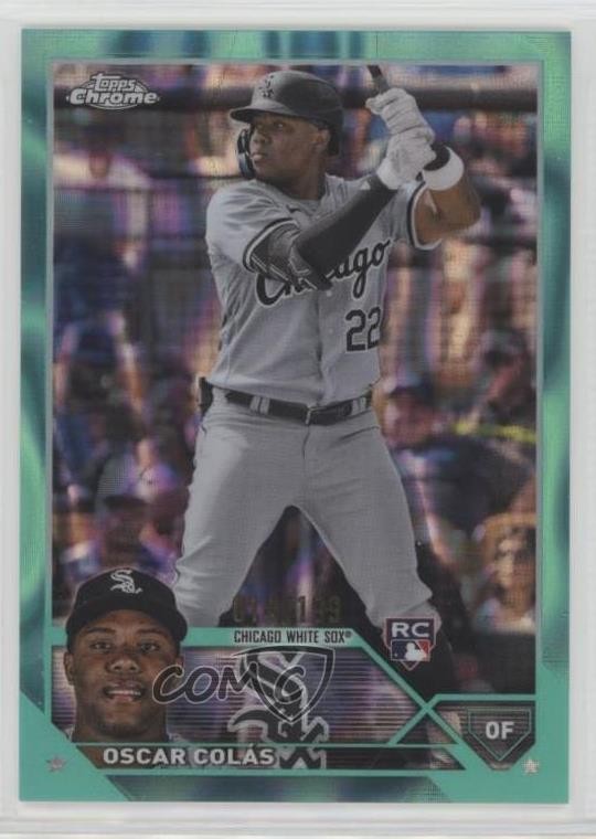 2023 Topps Chrome Aqua Lava Refractor 74/199 Oscar Colas Oscar Colás #145 08k5