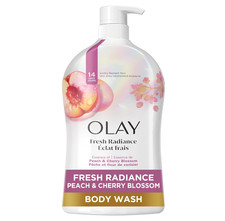 Olay Fresh Radiance Body Wash for Women, Peach & Cherry Blossom Scent, 33 fl oz 0.53 per gallon