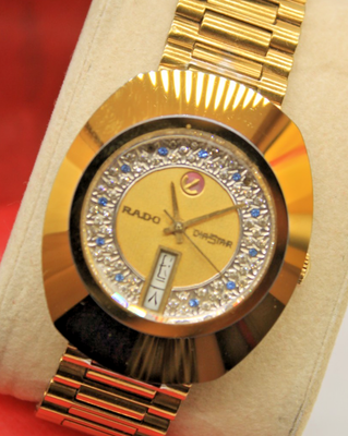 Vintage RADO DiaStar 636.0013.3 Unisex Gold Watch Automatic Swiss