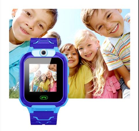 Q12 Smartwatch dziecięcy niebieski z funkcją SOS GPS Android i IOS - Zdjęcie 2 z 5